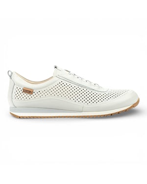 Pikolinos heren witte leren instapsneakers met elastische zool - Liverpool