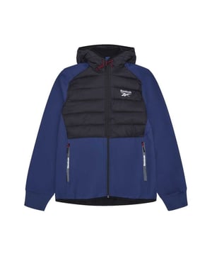 Reebok Heren Mixed Media Jacket (Batik Blauw)