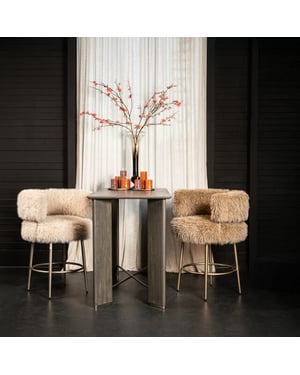 PTMD barkruk hair - 67x64x94cm