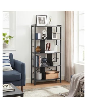 MAZAZU Boekenkast industrieel – – 154,5 cm hoog