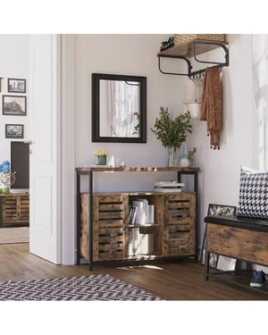 MAZAZU Industrieel dressoir – vintage hout – 100 cm breed