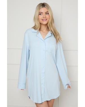 Nightwear Tipped Pyjama Shirt