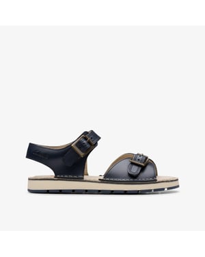 PlaysunReef K. Navy Leather Sandals
