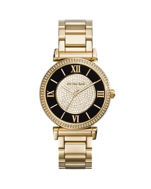 Michael Kors MK3338 Catlin Kristal Wijzerplaat Dameshorloge Goud