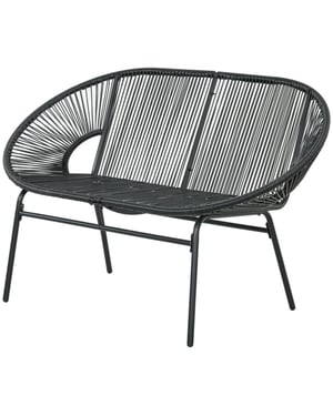 4goodz 2-zits rattan tuinbank in boho-stijl -