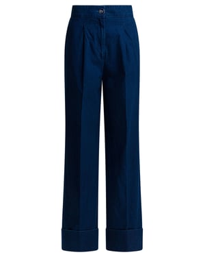Wide-leg Jeans With Pleats