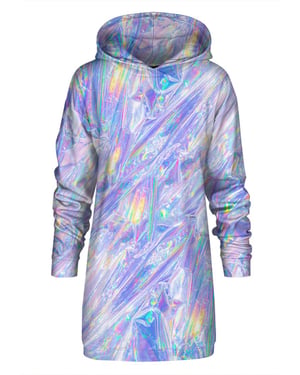 "Magic Foil" Oversize Hoodieklänning