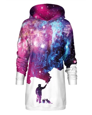 "Galaxy Painter" Oversize Hoodieklänning