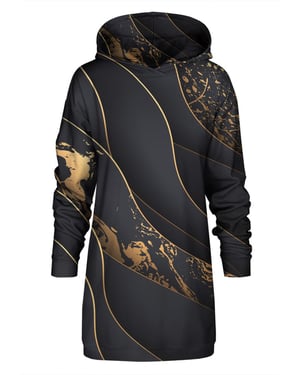 "Black and Gold" Oversize Hoodieklänning
