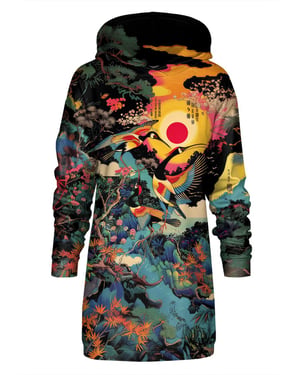"Japanese Heron" Oversize hoodiejurk