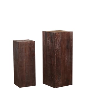PTMD bloemenzuil kyro - 35x35x90cm set van 2