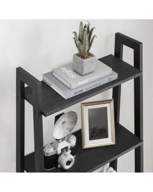 MAZAZU Industriële boekenkast – hout & metaal – 34 × 56 × 172cm