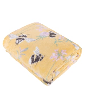 Furn Country Bee Fleece Printed Throw