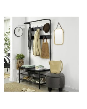 MAZAZU Xl staande kapstok – extra breed – 23 haken – – 100 × 41,5 × 182 cm