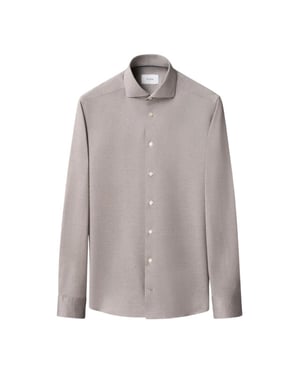 Eton Filo di scozia knit shirt lange mouw overhemden 100014987