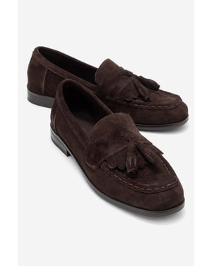 Lupen Leren Kwast Loafer Dames