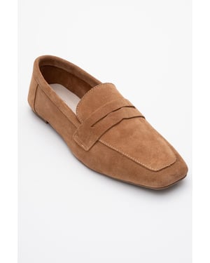 Morne Leren Loafers Dames