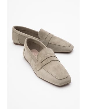 Morne Leren Loafers Dames