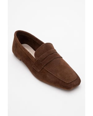 Morne Leren Loafers Dames