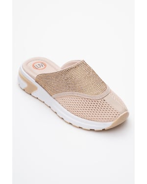 GLEA Mesh Strass Mules Dames