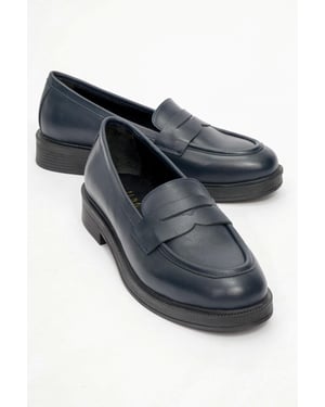 Bree Platform Penny Leren Loafer