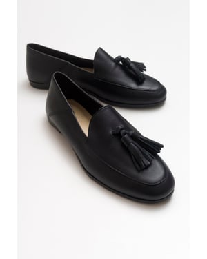 Mona Mjuk Läder Tofs Loafer Dam