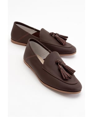Mona Mjuk Läder Tofs Loafer Dam