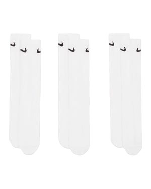 Nike Unisex Adult Lightweight Everyday Crew Socks (Pack of 3) (White)