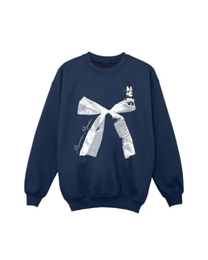 Disney Meisjes Minnie Mouse Strik Sweatshirt (Marineblauw)