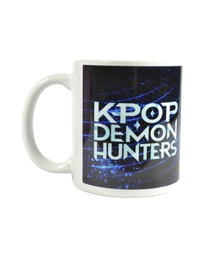 K-Pop Demon Hunters Mugg med logotyp (Vit/blå)