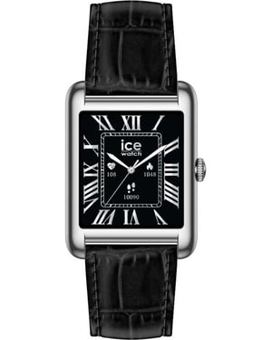 Ice Watch Ice Smart Tk 2.0 - Silver - Black Croco Unisex Horloge Zwart 025380