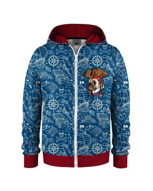 "Pirate Pug" Zip Hoodie