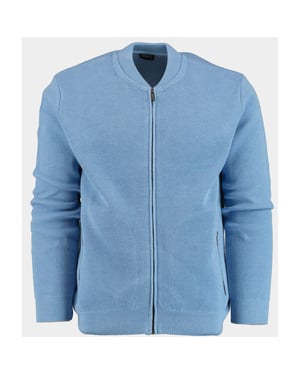 Innocente Vest heren met structuur en zakken 304/8147 light blue
