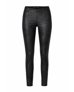 Slim-fit broek met imitatieleerlook