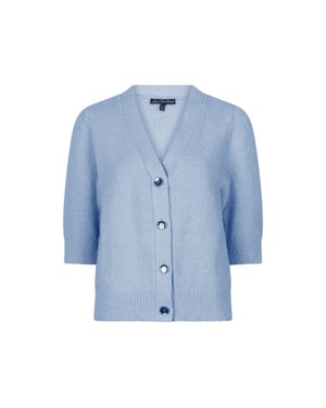 Red Button Popcorn vest l.blau