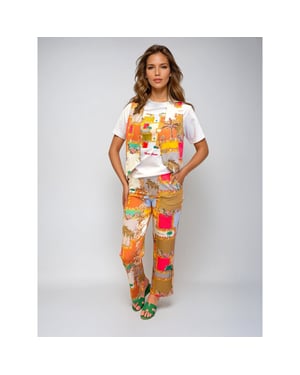 Mucho Gusto ® broek lesbos palm zomer patchwork