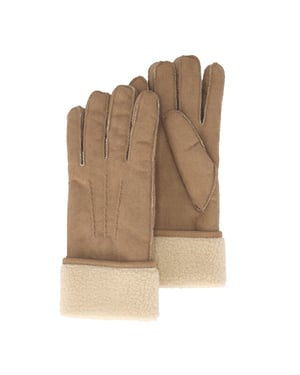 Sarlini Dames suèdine handschoenen lichtbruin