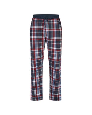 Phil & Co Heren pyjamabroek lang rood/blauw geruit