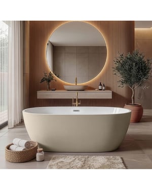Badplaats Ligbad bahia 170 x 75 x 58 cm vrijstaand bad mat