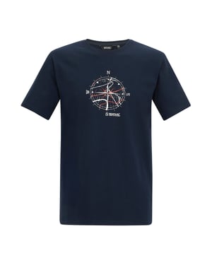 Regatta Mens Cline IX Compass T-Shirt (Navy)