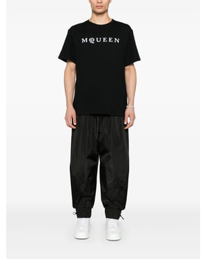 Flocked Logo T-Shirt in Black