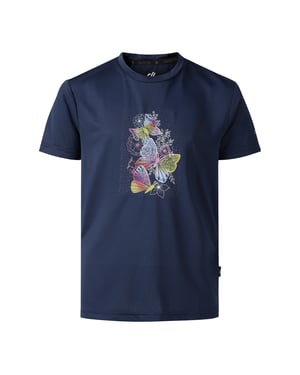 Dare 2B Barn/Flickor Roliga Fjärilsblommor T-shirt (Navy)