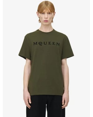 Flocked Logo T-Shirt in Green