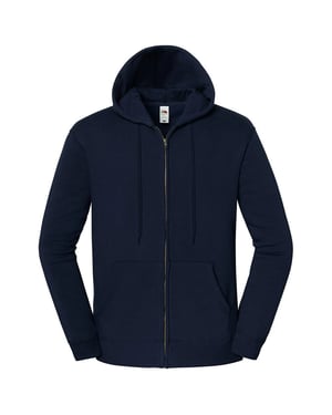 Fruit of the Loom Unisex Adult Iconic Premium Full Zip Hoodie (Deep Navy)