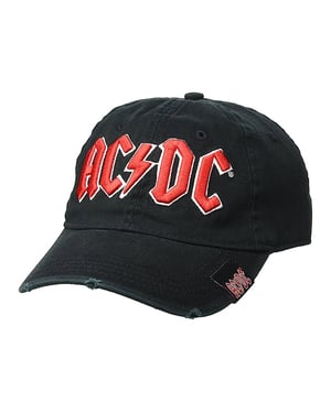 AC/DC Baseballcap met logo voor volwassenen (Zwart/Rood)