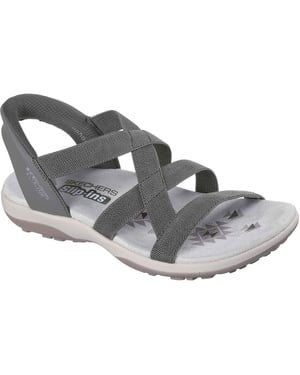 Skechers Reggae Slim Stretch Flex Textil Dam Sandaler i Olivgrön