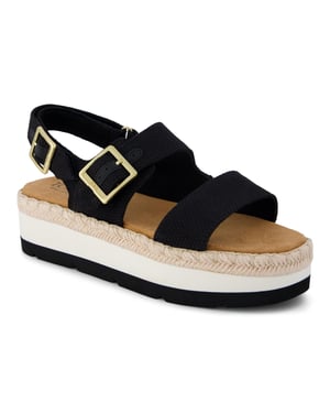 TOMS Giana Textiele Vrouwen Zwarte Strand Sandalen