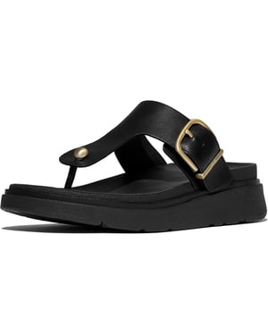 Fitflop Gen-FF Tå-steg Läder Damsandaler Svart