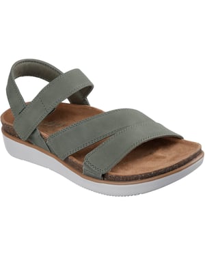 Skechers Lifted Comfort Polyurethaan Dames Olijfgroen Sandalen