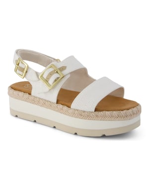 TOMS Giana Textil Dam Vit Strand Sandaler